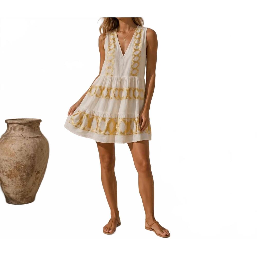 NEW MYSTERY RESORT solea dress in off-white